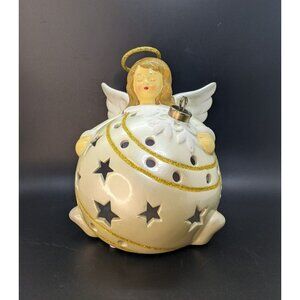 QVC Angel Flameless Candle Luminaries Ornament in Gift Box Multi Color Lights